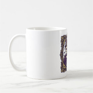 Caneca De Café Retrato de Família Esqueleto Arte Gótico de Hallow