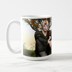 Caneca De Café Retrato de Fantasia do Príncipe da Floresta Mediev