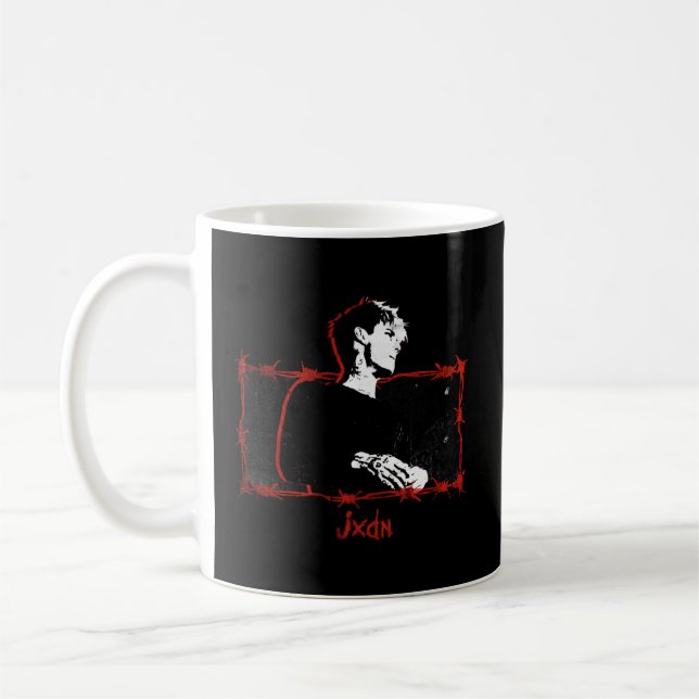 Caneca De Café Retrato de fio jxdn Barbed (Esquerda)