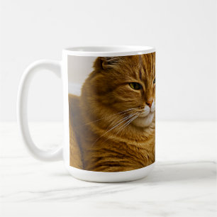 Caneca De Café Retrato de Gato Gengibre