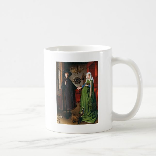 Caneca De Café Retrato de Giovanni Arnolfini e sua esposa (Direita)