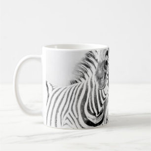 Caneca De Café retrato de grupo de zebra monocromática, Nat sul-a