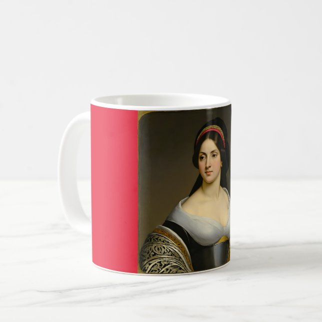 Caneca De Café Retrato de Isabella Marie Rousseau Fine Art (Frente Esquerda)