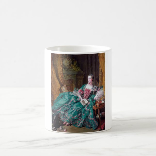 Caneca De Café Retrato de Madame Pompadour, Boucher (Centro)
