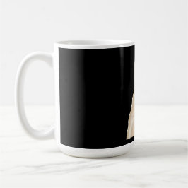 Caneca De Café Retrato de Mulher Elegante | Ilustração de Arte Cu