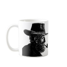 Retrato de Ponto e Linha: Velho Sábio Fumando um P