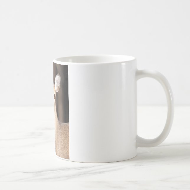 Caneca De Café Retrato de uma Corça de Cauda Branca de Vida Selva (Direita)
