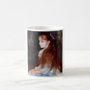 Caneca De Café Retrato de uma Menina com Laço Azul, Renoir