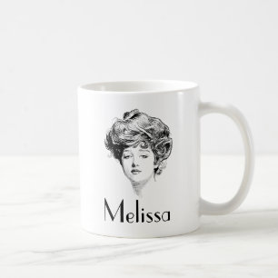 Caneca De Café Retrato de uma menina de Gibson, 1900