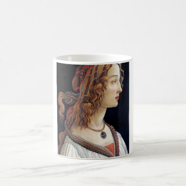 Caneca De Café Retrato de uma Senhora, Sandro Botticelli (Centro)