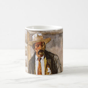 Caneca De Café Retrato de Xerife por Seltzer, Velho Oeste Cowboy