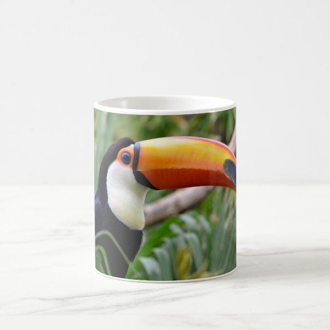 Caneca De Café Retrato do cartão-postal toco tucano T-Shirt (Centro)
