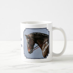 Caneca De Café Retrato do Cavalo de Brown Bay Oldenburg