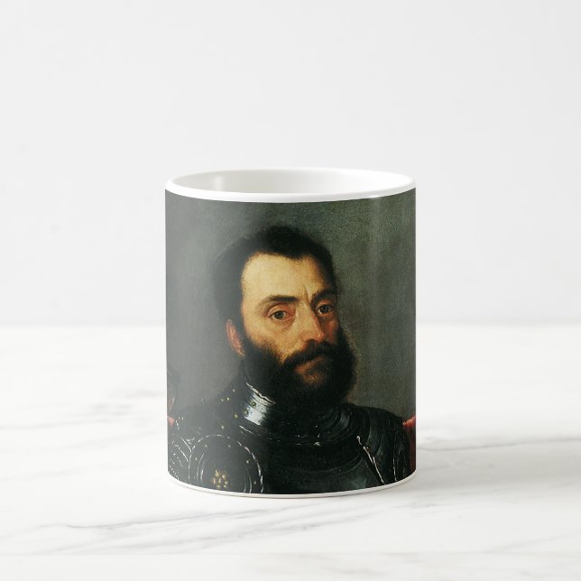 Caneca De Café Retrato do Duque de Urbino por Titian (Centro)