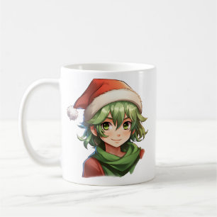 Caneca De Café Retrato do Elf de Natal