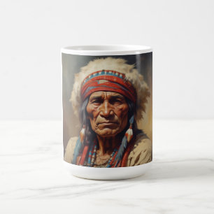 Caneca De Café Retrato do guerreiro-chefe indiano Geronimo