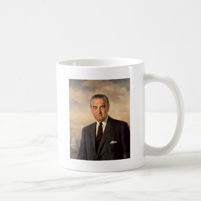 Caneca De Café Retrato do oficial de Lyndon Johnson (Direita)
