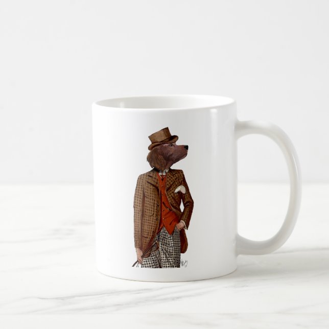 Caneca De Café Retrato do Red Setter Rider (Direita)