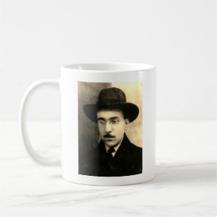 Caneca De Café Retrato e Assinatura de Fernando Pessoa