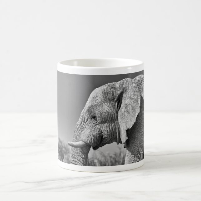 Caneca De Café Retrato elefante (Centro)