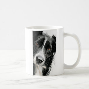 Caneca De Café retrato em aquarela de border collie