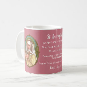 Caneca De Café Retrato emoldurado de Sta. Rosa de Lima (M 024b)