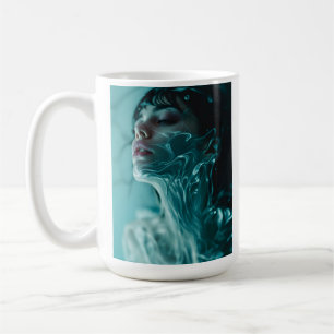 Caneca De Café retrato feminino de moda de arte fina