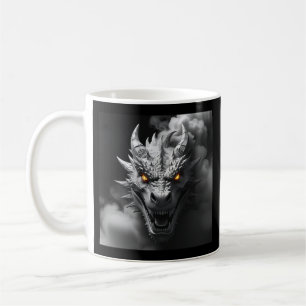 Caneca De Café Retrato Feroz da Cabeça de Dragão