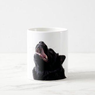 Caneca De Café Retrato Fotográfico Artístico de Cachorro Preto