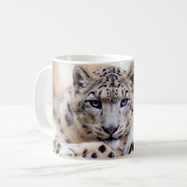 Caneca De Café Retrato impressionante do leopardo-da-neve