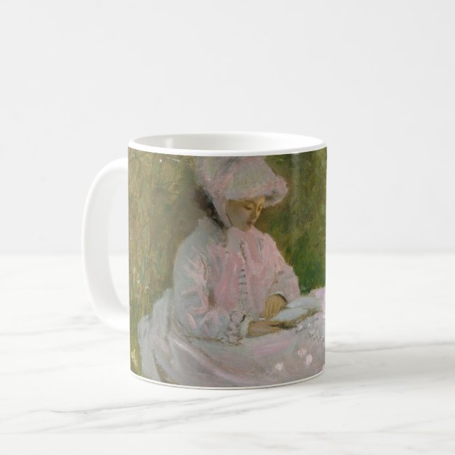 Caneca De Café Retrato impressionista da primavera, Claude Monet (Frente Esquerda)