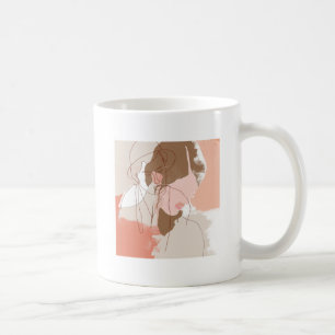 Caneca De Café Retrato para Mulher Pintado