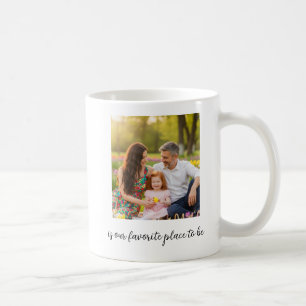 Caneca De Café Retrato Personalizado de Família com Mensagem Pers