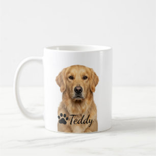 Caneca De Café Retrato Personalizado de Golden Retriever em Canec