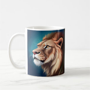 Caneca De Café Retrato Posicionado Lion-Side-56557