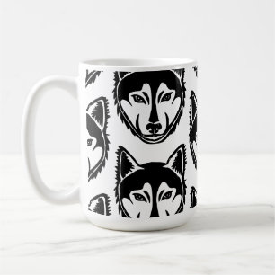 Caneca De Café Retrato preto e branco do Rouco Lino Cortado Impre