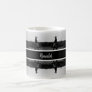 Caneca De Café Retrato vintage de agricultor argelino em Argel