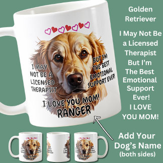 Caneca De Café Retriever ouro, Adicionar Nome do Cachorro, Altera