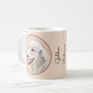 Caneca De Café Retriever ouro com pintura de cachorro de Tênis