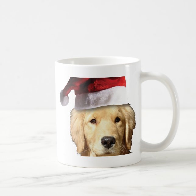 Caneca De Café Retriever Ouro de Natal (Direita)