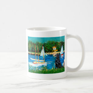 Caneca De Café Retriever Revestido Plano 1 - Barcos à vela