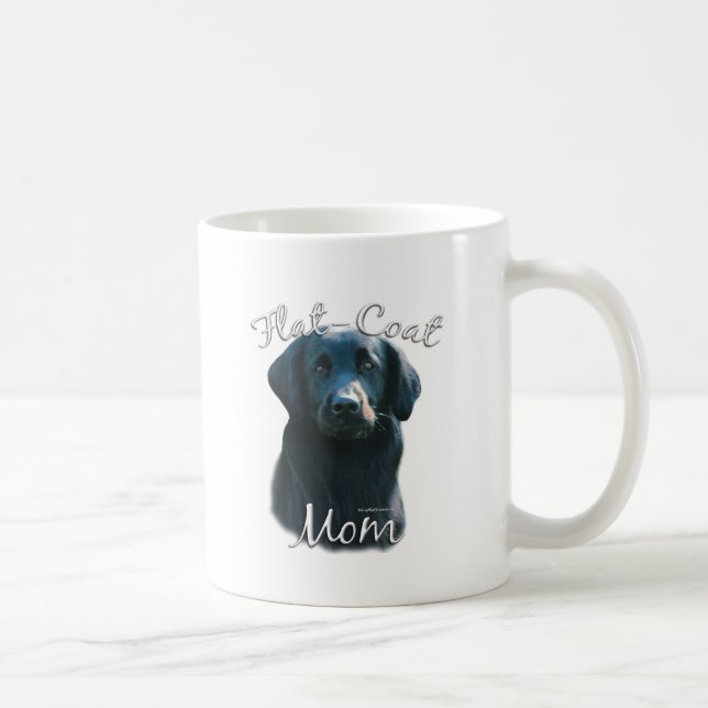 Caneca De Café Retriever Revestido Plano Mãe 2 (Direita)