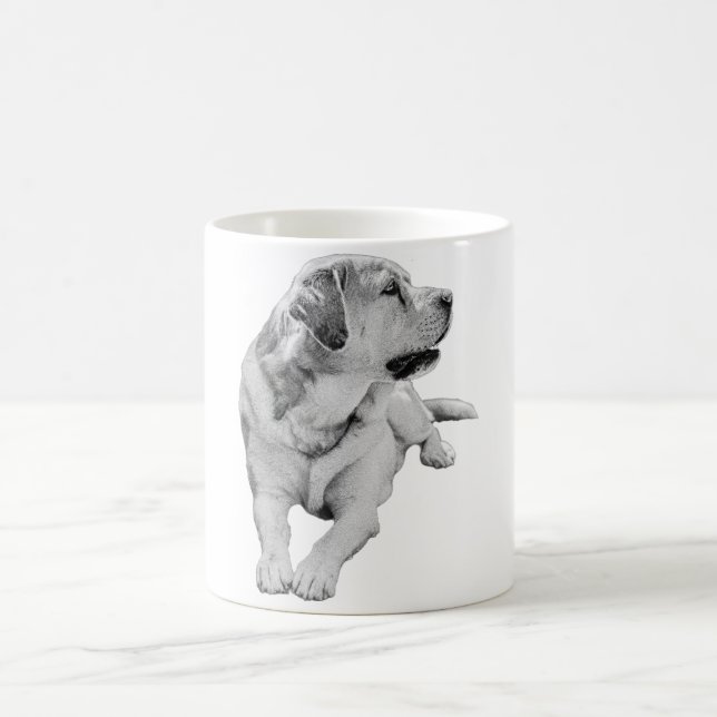 Caneca De Café Retriever, Sombreado Suave (Centro)