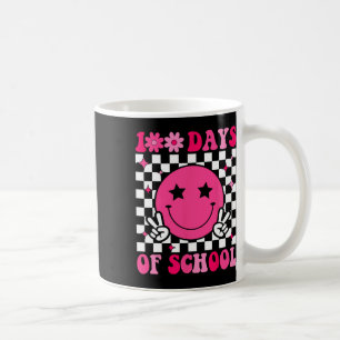 Caneca De Café Retrô 100 Dias De Professores De Crianças Escolare