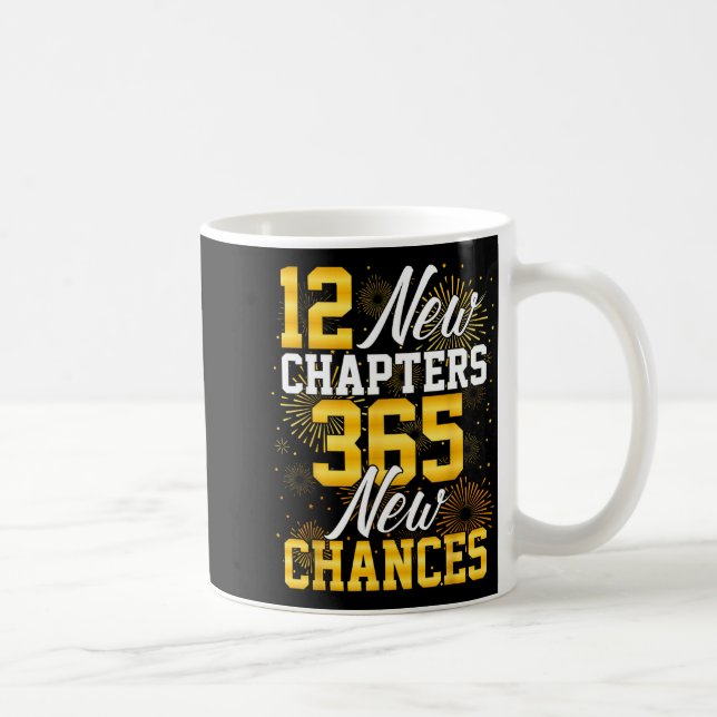 Caneca De Café Retro 12 New Chapters 365 New Chances Happy New Ye (Direita)