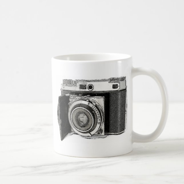 Caneca De Café Retro 35 mm Câmera de Filme Desenho Fotográfico (Direita)