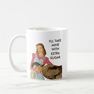 Caneca De Café Retro 50 Doméstico & Marido Adicionar Sua Própria 