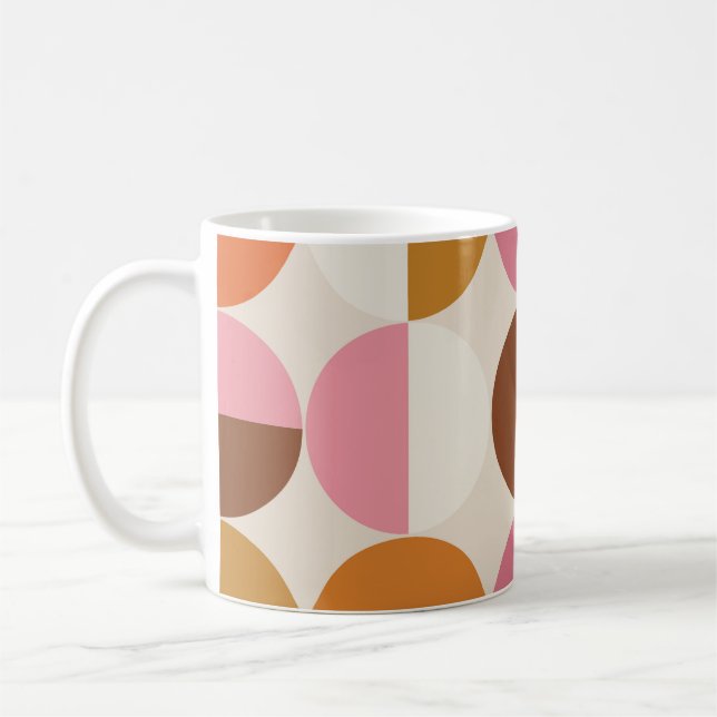 Caneca De Café Retro 60s - estilo 70s com sol hippie arco-íris (Esquerda)