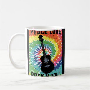 Caneca De Café Retro 80s Hippie Peace Love Rock N Roll