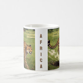 Caneca De Café Retro África Chita Cênica